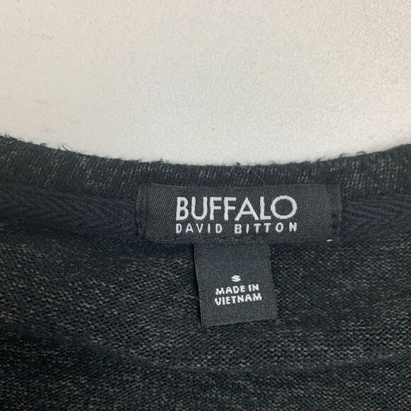 Buffalo David Bitton Slouchy Sweater Womens S Small Coal Black Viscose Blend - Picture 8 of 13